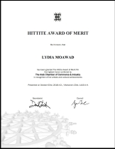 hittite award of merit ludia moawad